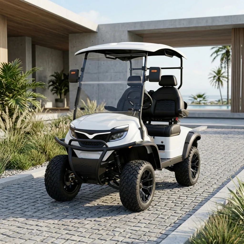 Bee Motors 2-Seater electric golf cart at a premium property