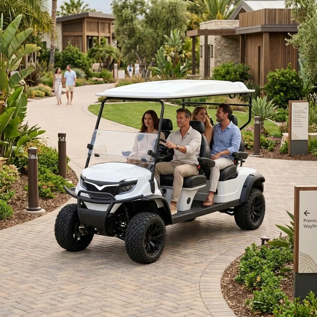 Bee Motors USA 4-Seater electric golf cart for hotel and resort fleet inquiry