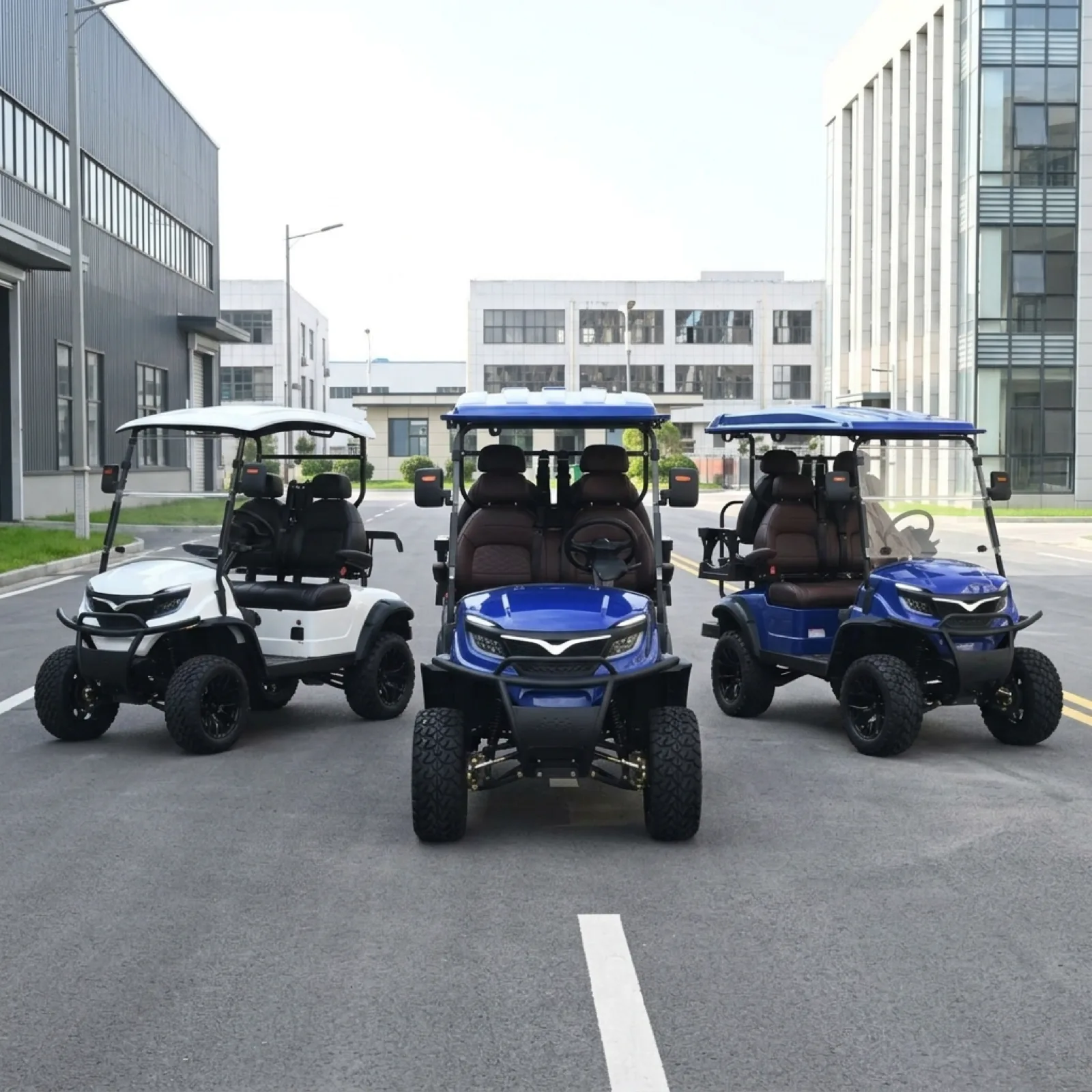 Bee Motors USA three electric golf cart models together