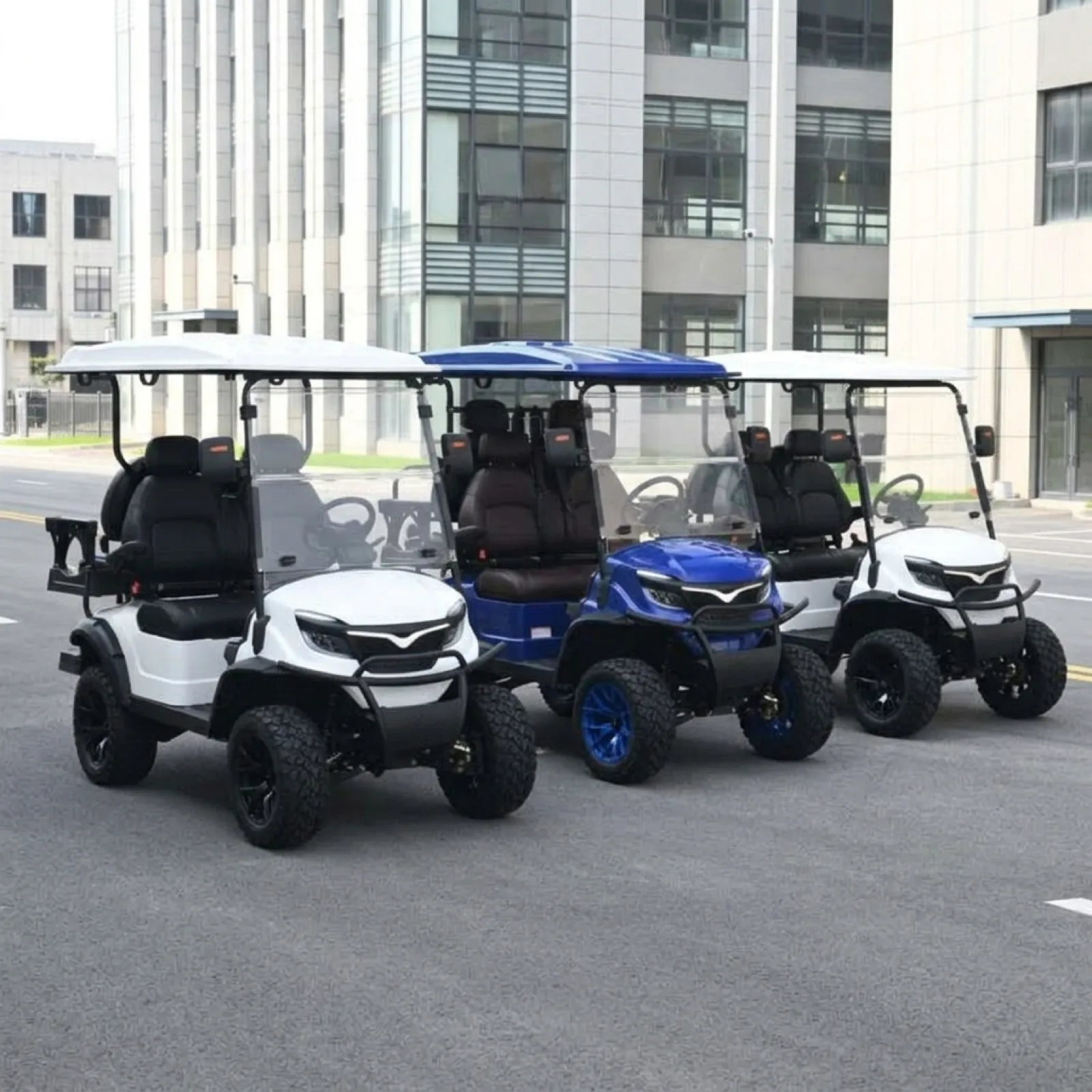 Bee Motors electric golf cart models together